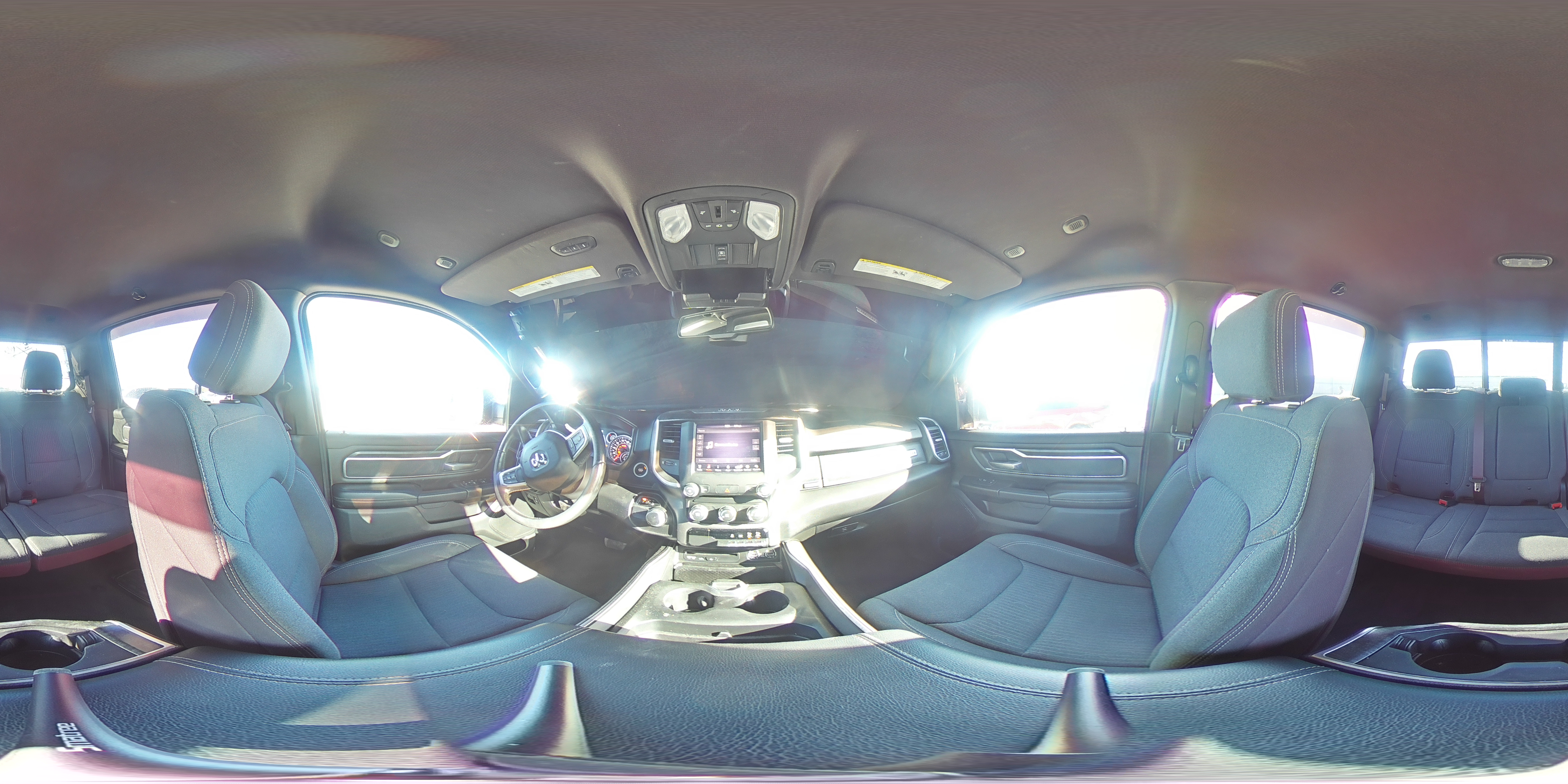2019 RAM 1500 VIN 1C6RREMTXKN717002 Copart auction photo, rear end / front end damage thumbnail 14
