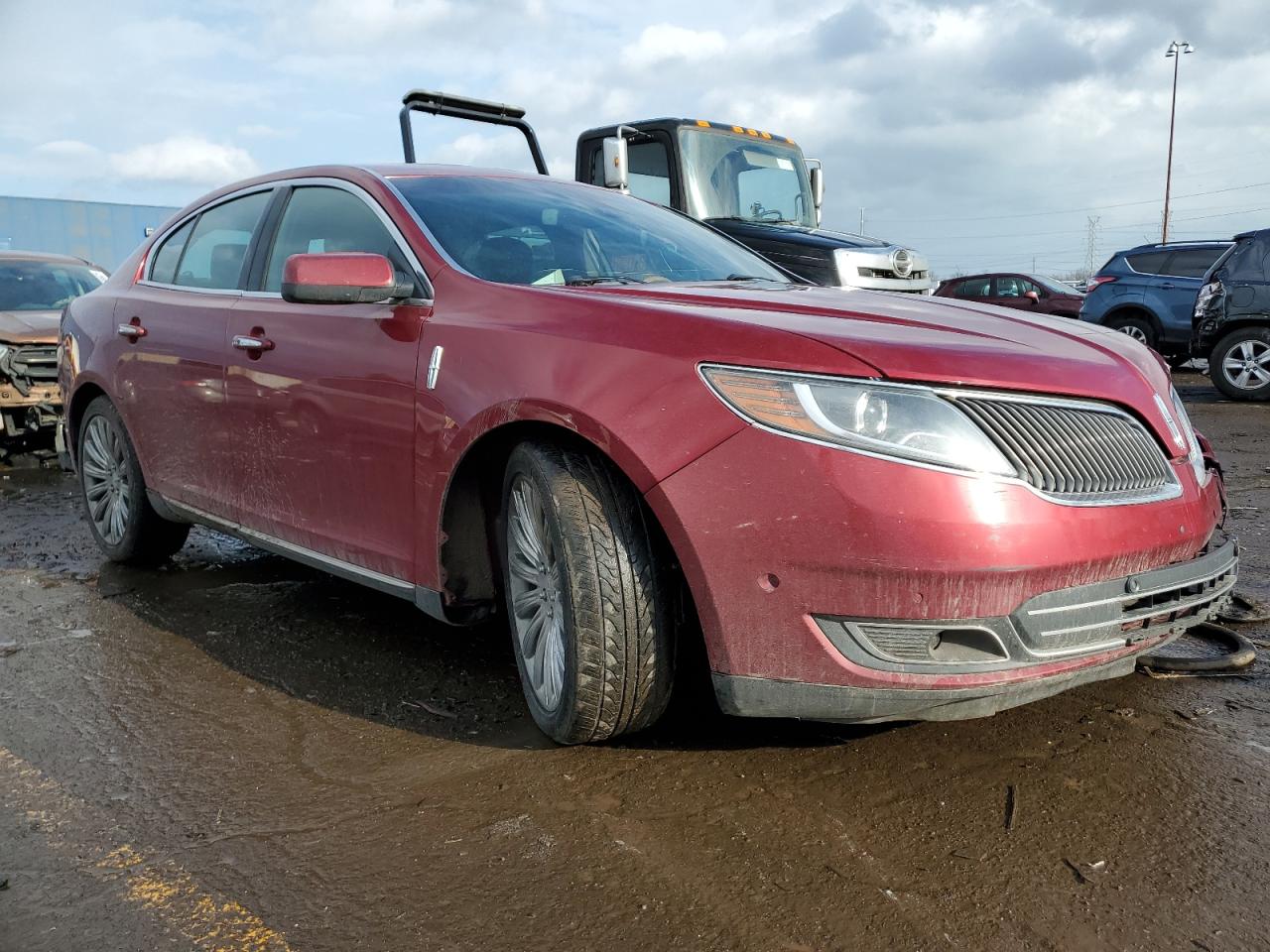 2013 Lincoln MKS VIN 1LNHL9EK5DG607481 Copart auction photo, side / rear end damage thumbnail 4