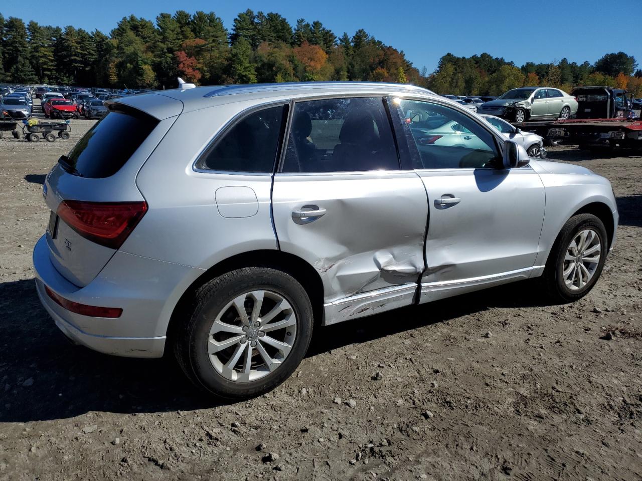 2013 Audi Q5 VIN WA1LFAFPXDA096946 Copart auction photo, side / rear end damage thumbnail 3