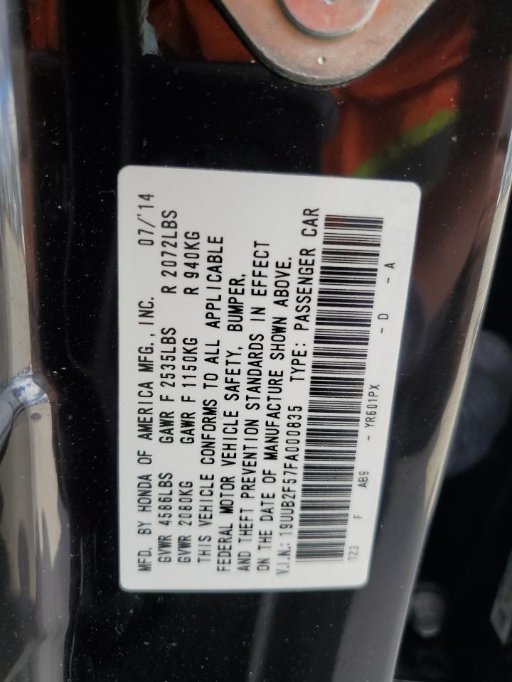 2015 Acura TLX VIN 19UUB2F57FA000835 Copart auction photo, front end damage thumbnail 12