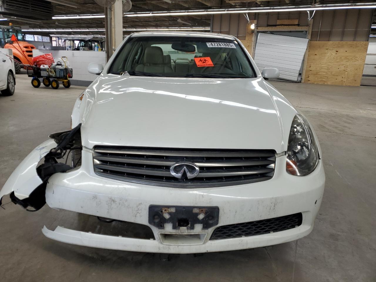 2005 Infiniti G VIN JNKCV51F75M309039 Copart auction photo, front end / side damage thumbnail 5