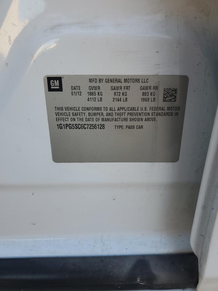2012 Chevrolet Cruze VIN 1G1PG5SC6C7256128 Copart auction photo, front end damage thumbnail 12