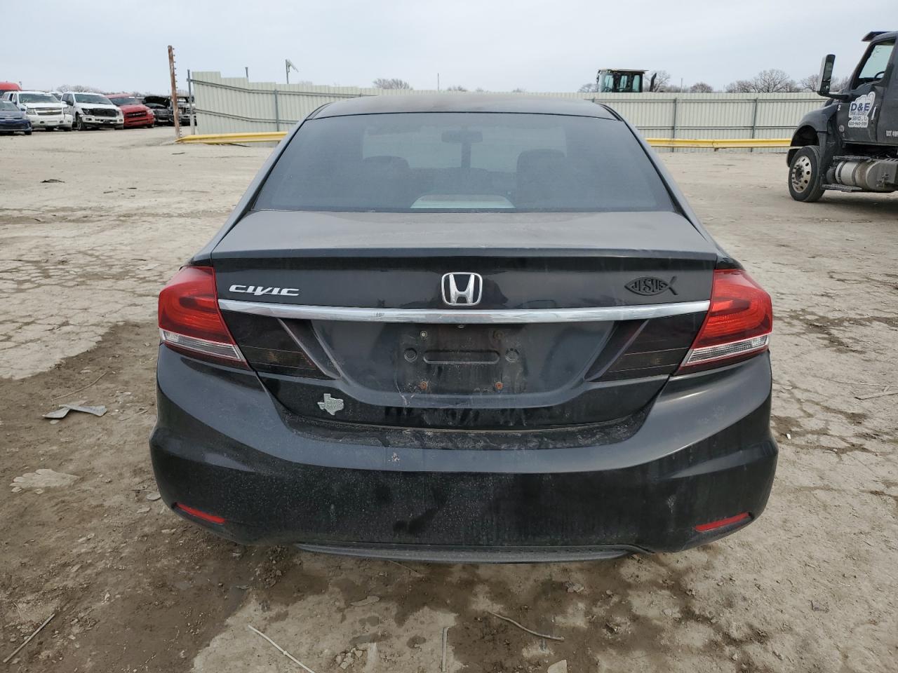 2015 Honda Civic VIN 2HGFB2F55FH510465 Copart auction photo, all over damage thumbnail 6