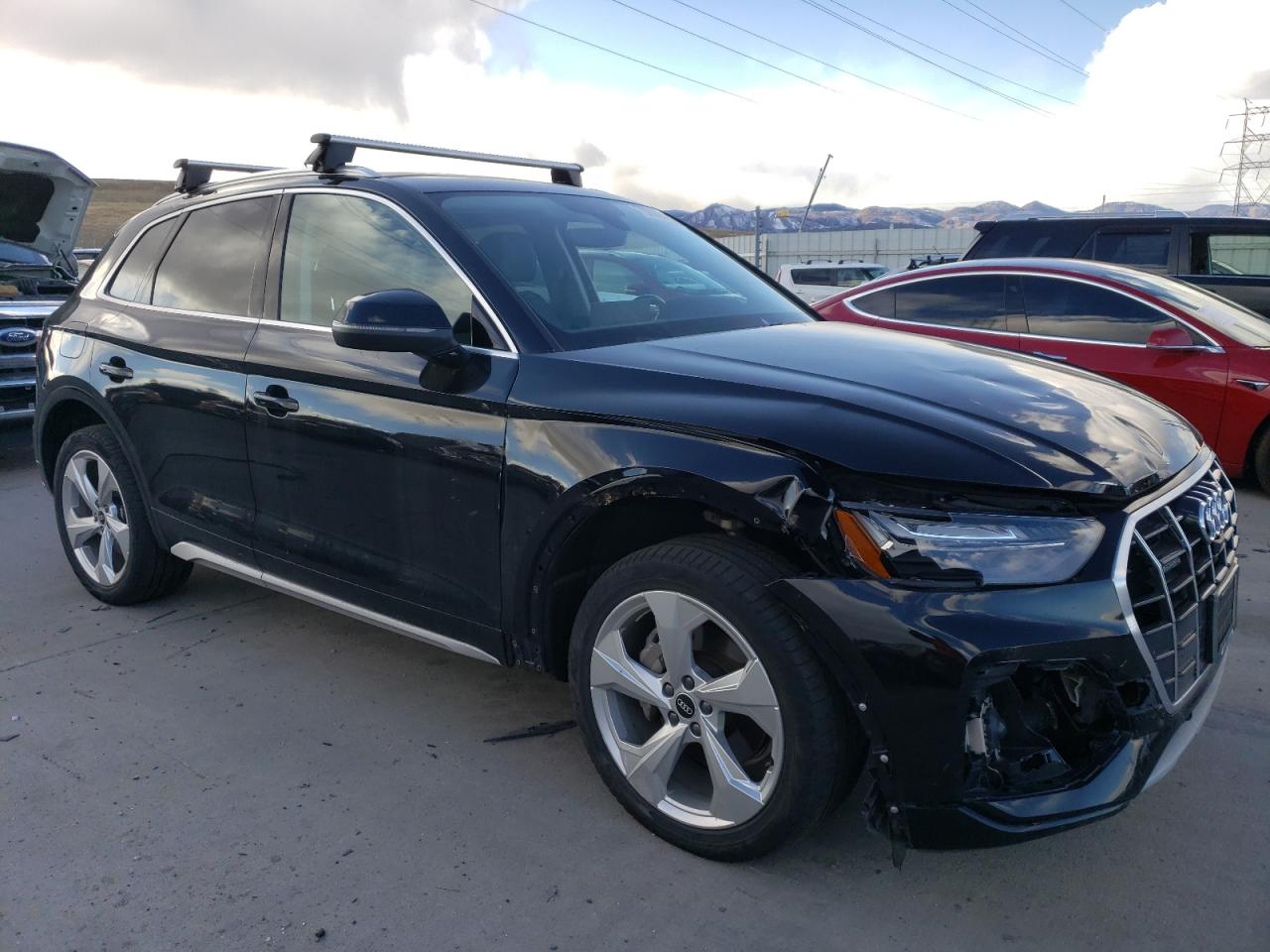 2021 Audi Q5 VIN WA1BAAFY0M2050863 Copart auction photo, front end / rear end damage thumbnail 4