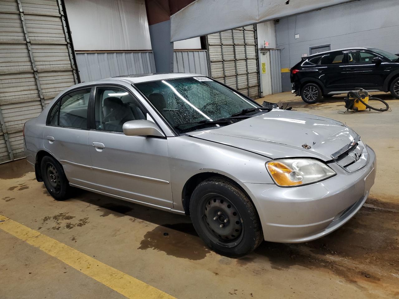 2001 Honda Civic VIN 2HGES26761H561057 Copart auction photo, all over / mechanical damage thumbnail 4