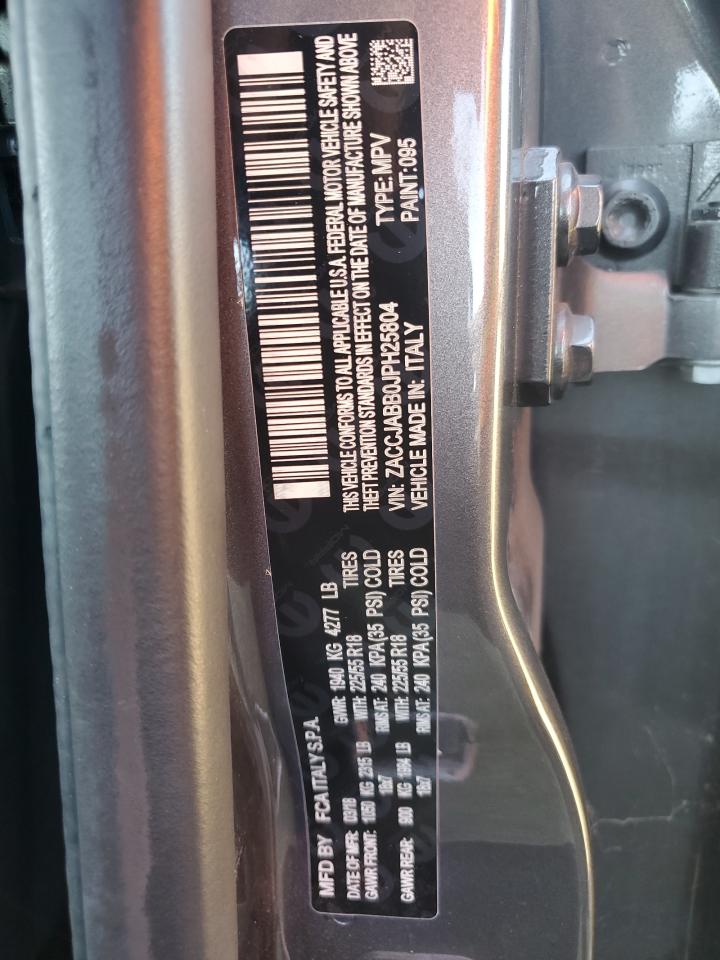 2018 Jeep Renegade VIN ZACCJABB0JPH25804 Copart auction photo, front end damage thumbnail 13