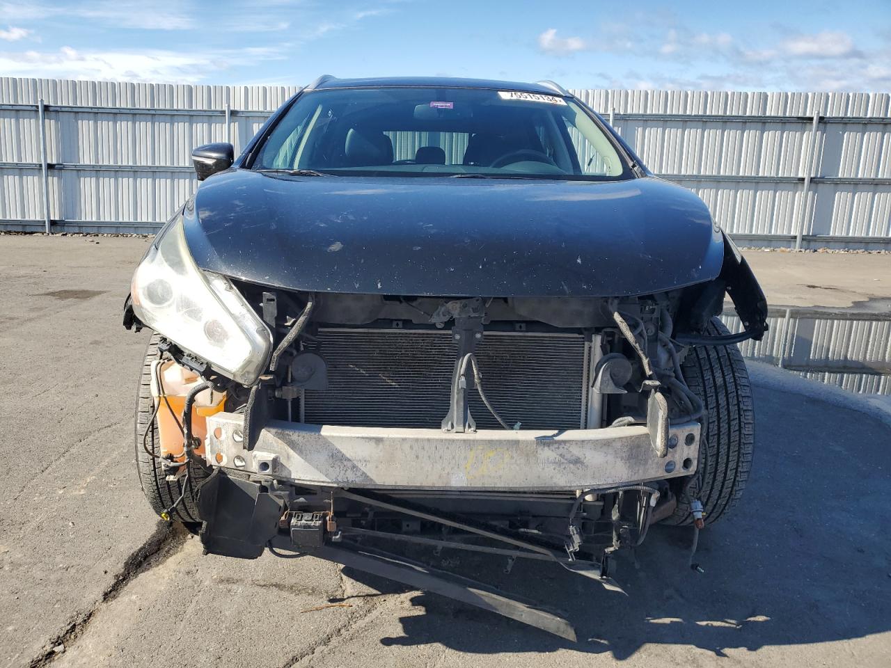2015 Nissan Murano VIN 5N1AZ2MH3FN221542 Copart auction photo, front end / all over damage thumbnail 5