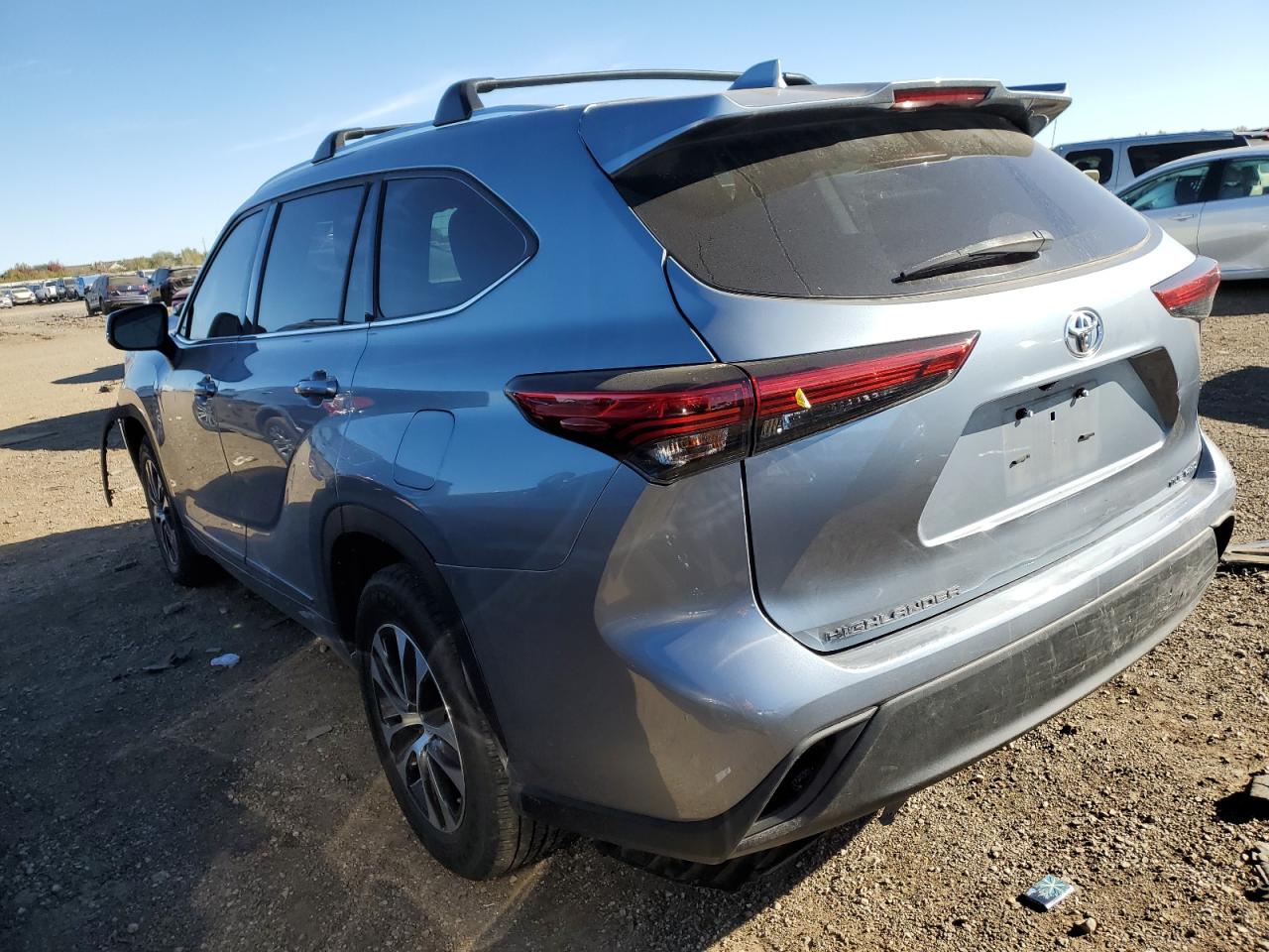 2021 Toyota Highlander VIN 5TDHZRBH2MS060736 Copart auction photo, rear end damage thumbnail 2