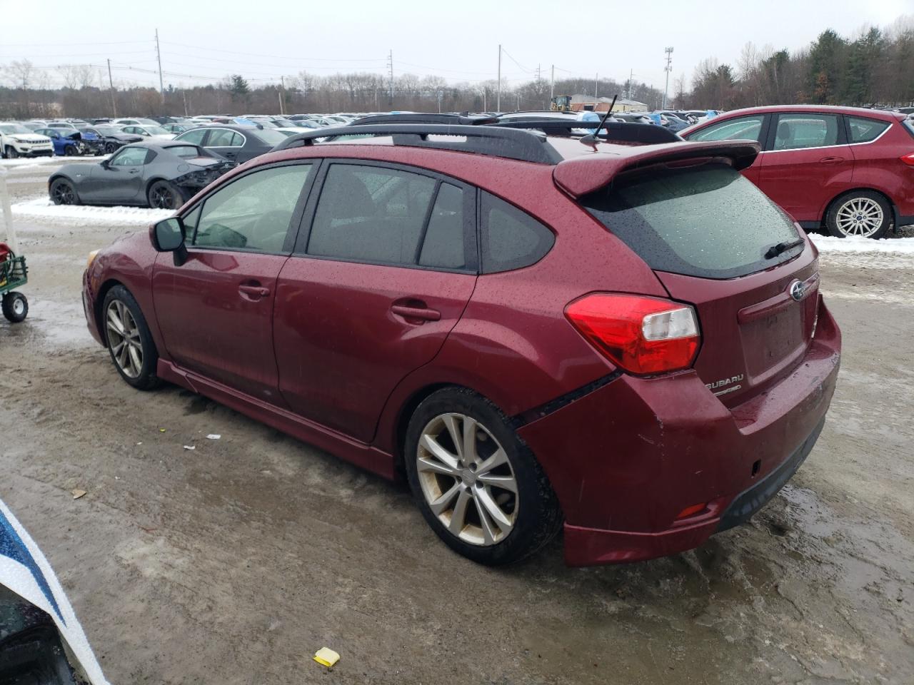 2013 Subaru Impreza VIN JF1GPAL65D2809154 Copart auction photo, front end / rear end damage thumbnail 2