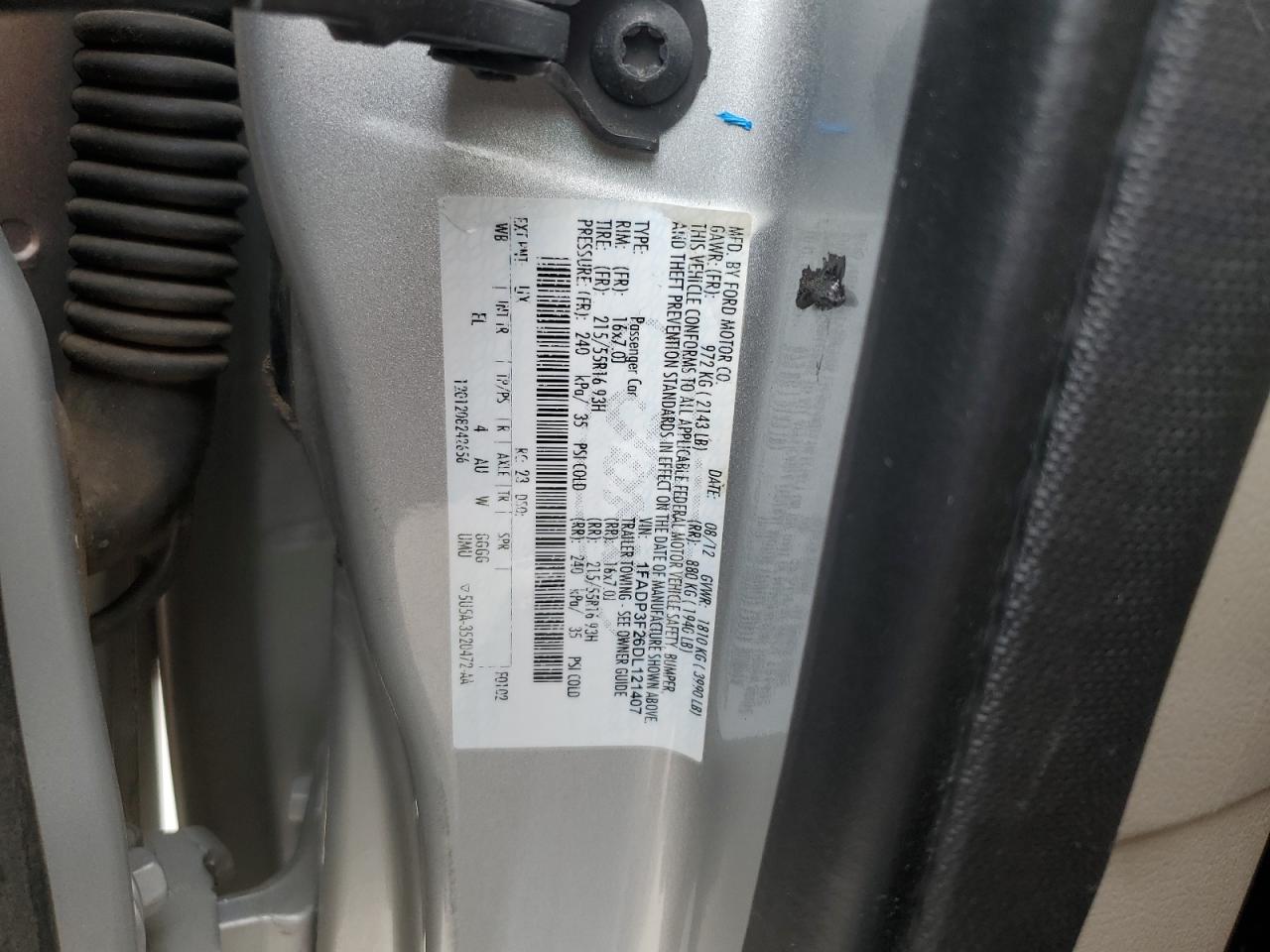 2013 Ford Focus VIN 1FADP3F26DL121407 Copart auction photo, front end damage thumbnail 15