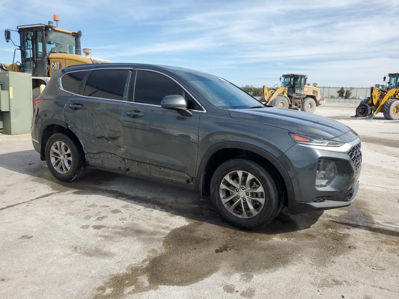2019 Hyundai Santa Fe VIN 5NMS23AD2KH081849 Copart auction photo, side damage thumbnail 4