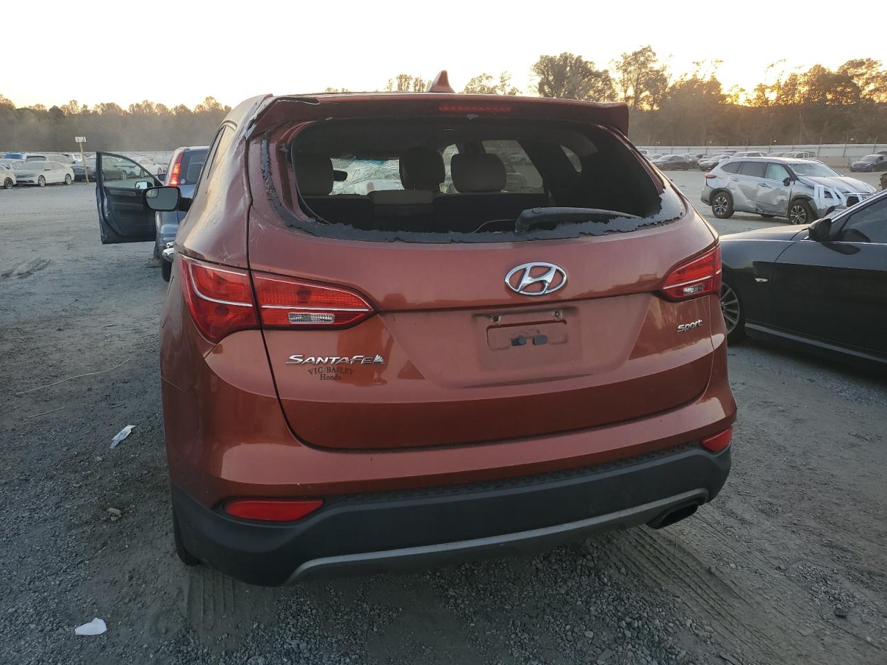 2015 Hyundai Santa Fe VIN 5XYZT3LB5FG253945 Copart auction photo, top/roof / front end damage thumbnail 6