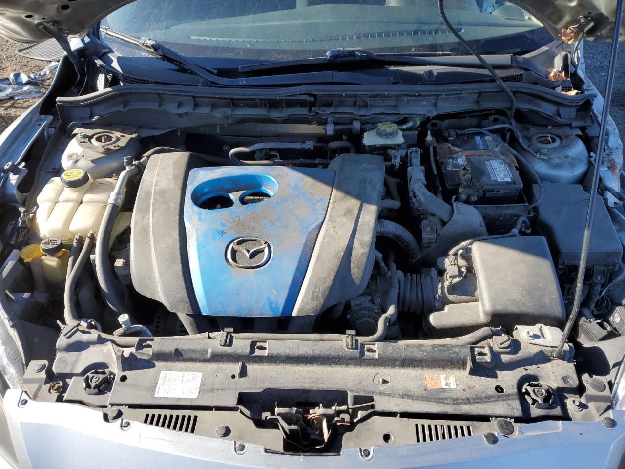 2012 Mazda 3 VIN JM1BL1L84C1612109 Copart auction photo, front end / side damage thumbnail 13