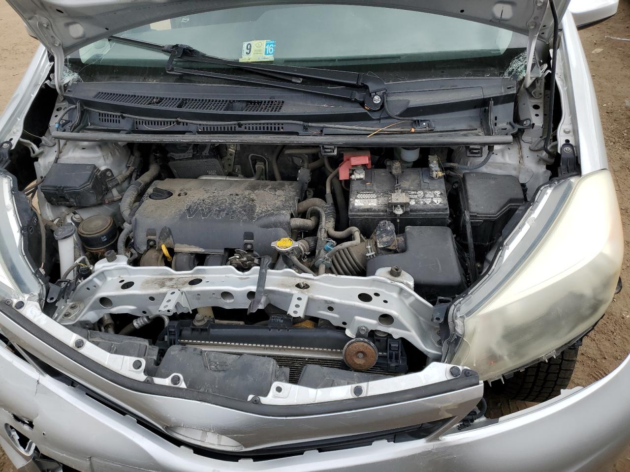 2014 Toyota Yaris VIN VNKKTUD34EA001222 Copart auction photo, front end damage thumbnail 11
