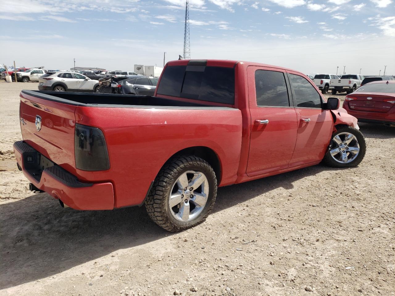 2015 RAM 1500 VIN 1C6RR6LT8FS541744 Copart auction photo, front end / side damage thumbnail 3