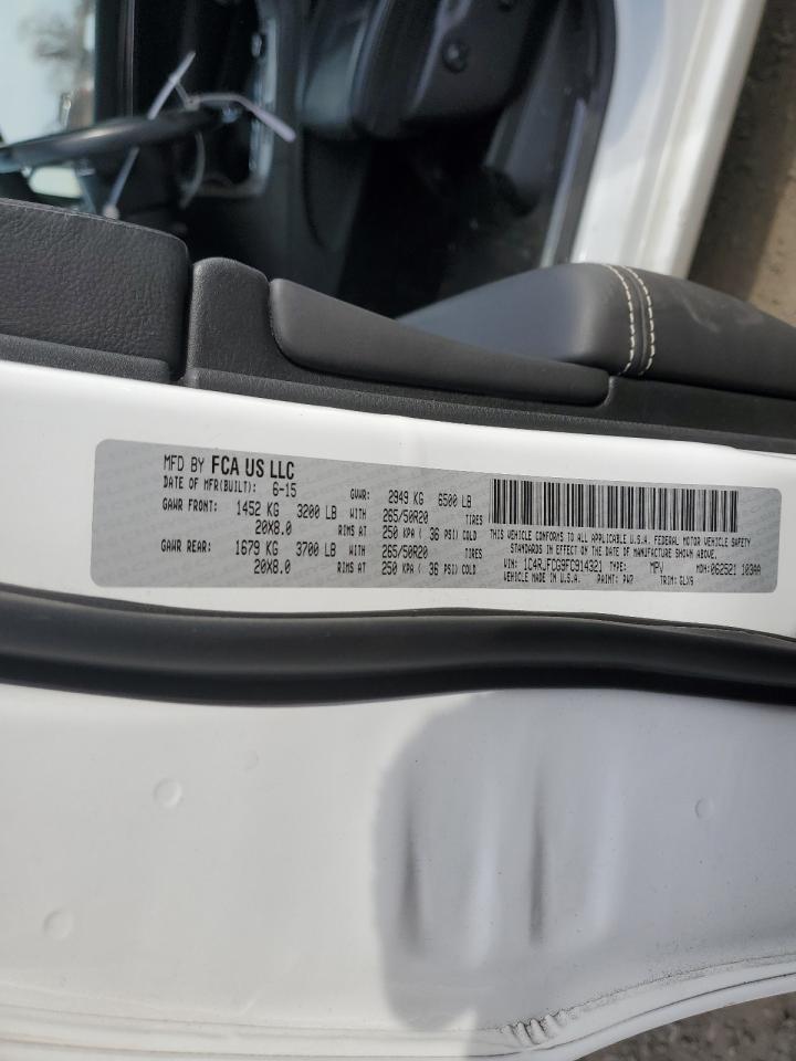 2015 Jeep Grand Cherokee VIN 1C4RJFCG9FC914321 Copart auction photo, front end damage thumbnail 14