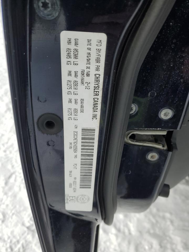 2012 Chrysler 300 VIN 2C3CCAET6CH225654 Copart auction photo, side damage thumbnail 12