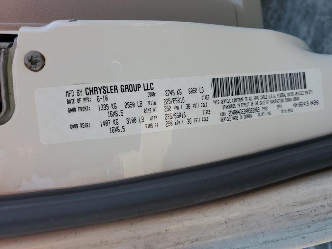 2010 Dodge Caravan VIN 2D4RN4DE3AR382069 Copart auction photo, front end / minor dent/scratches damage thumbnail 13