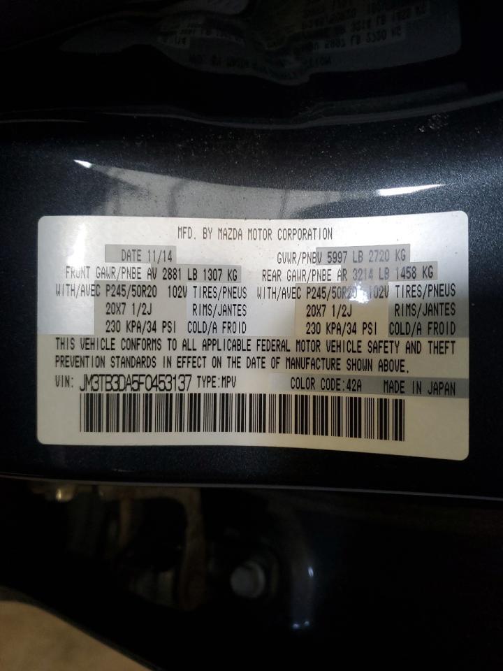 2015 Mazda CX-9 VIN JM3TB3DA5F0453137 Copart auction photo, mechanical damage thumbnail 13