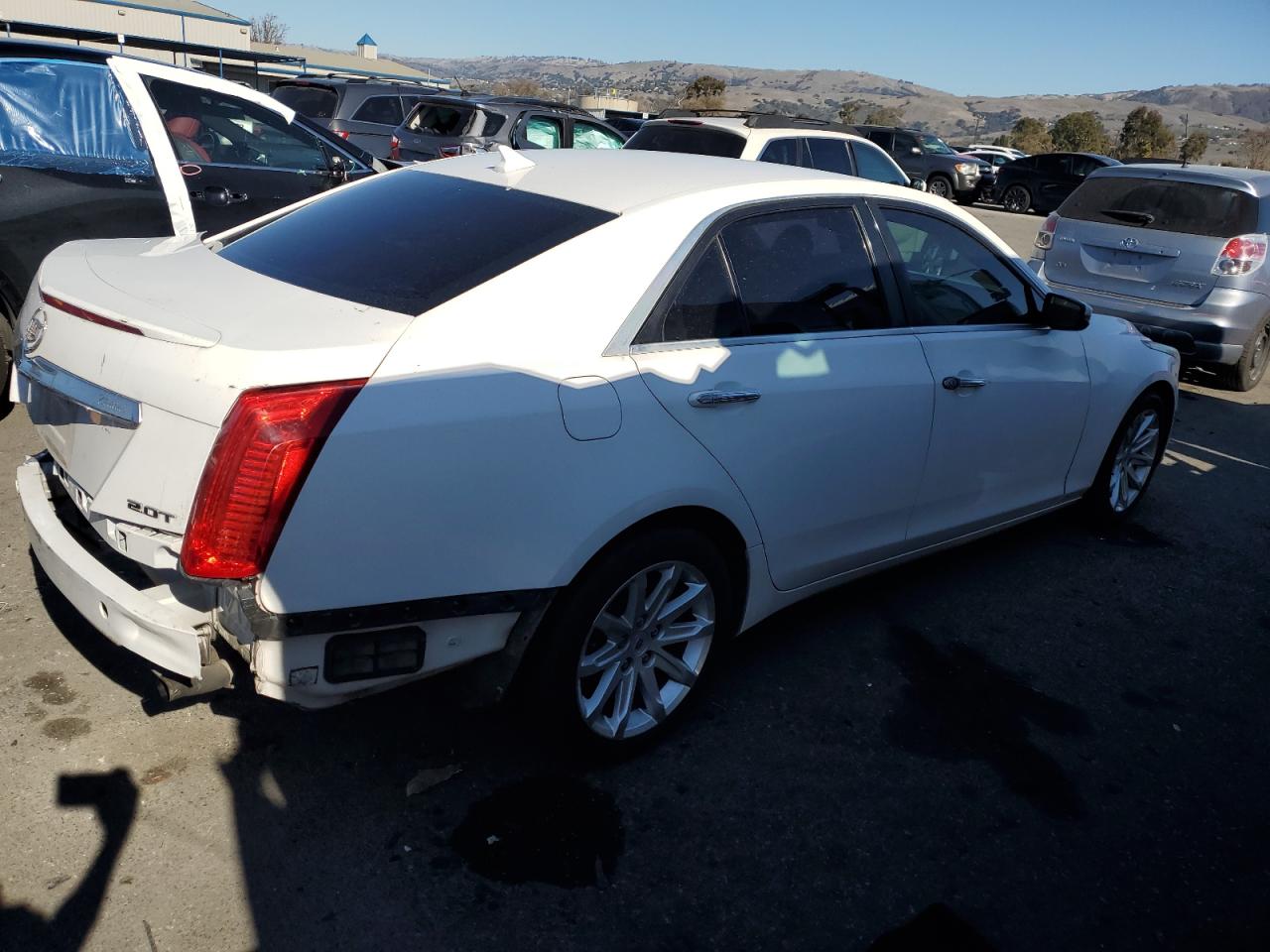 2014 Cadillac CTS VIN 1G6AP5SX0E0135819 Copart auction photo, rear end damage thumbnail 3