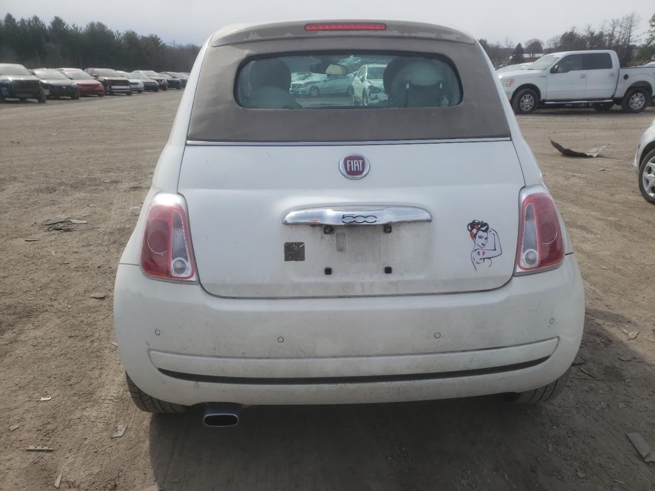 2015 Fiat 500 VIN 3C3CFFDR6FT619824 Copart auction photo, all over damage thumbnail 6