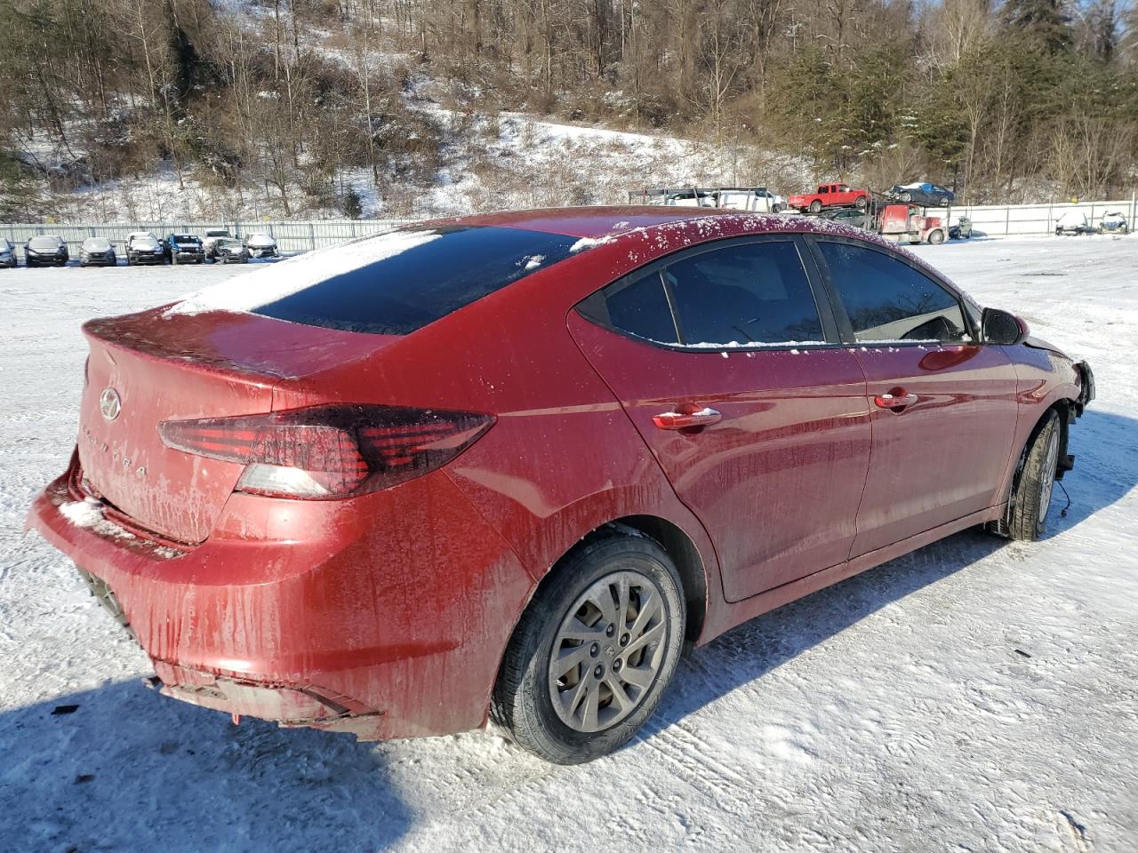 2019 Hyundai Elantra VIN 5NPD74LF0KH459880 Copart auction photo, front end / rear end damage thumbnail 3