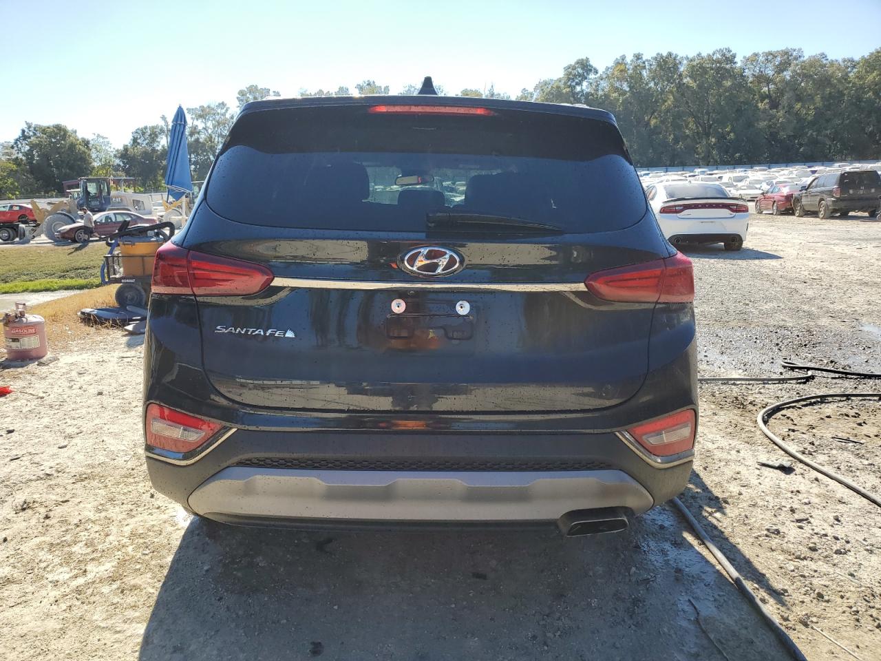 2019 Hyundai Santa Fe VIN 5NMS33AD9KH075625 Copart auction photo, side / front end damage thumbnail 6