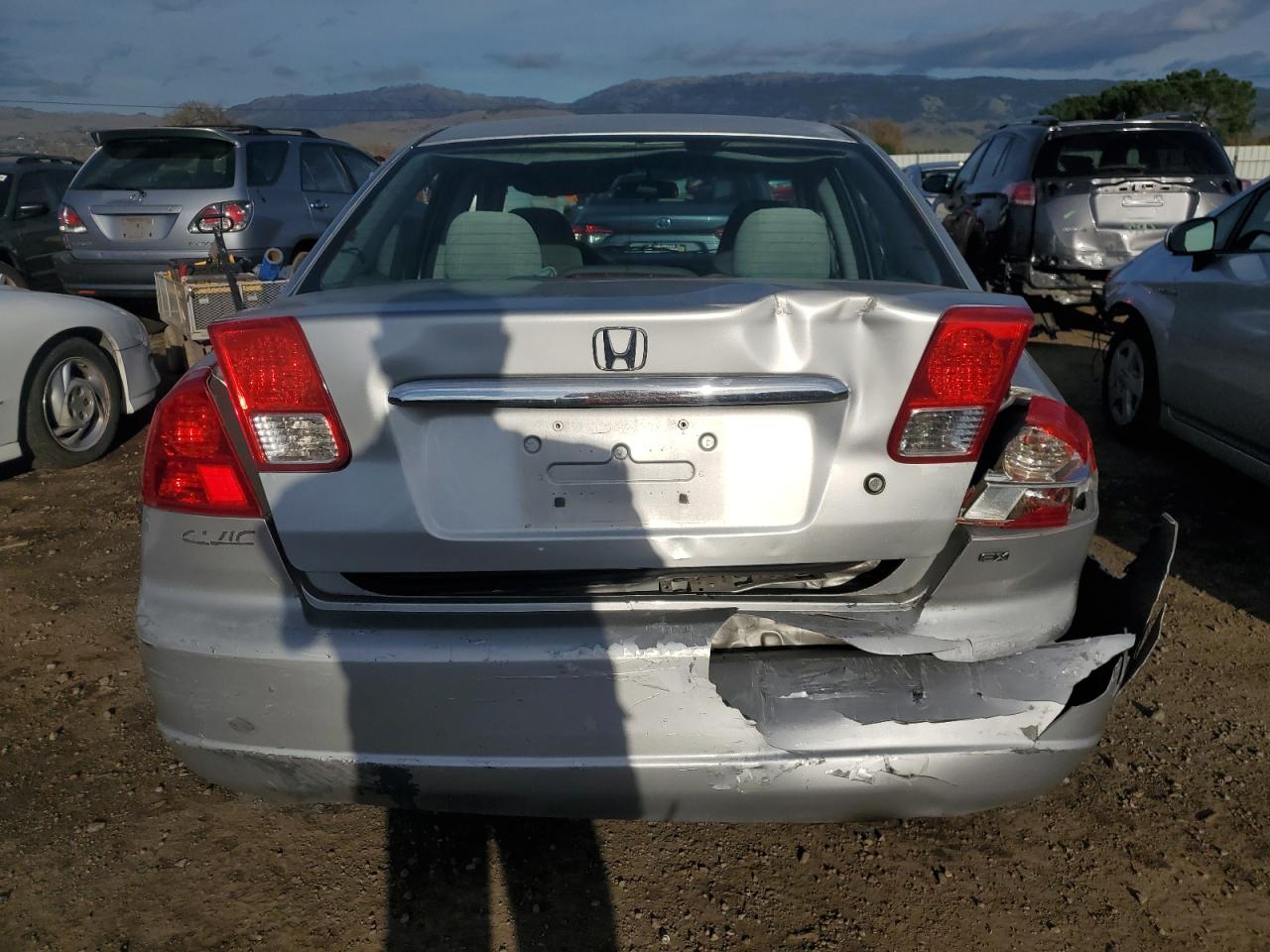 2003 Honda Civic VIN 2HGES26743H601364 Copart auction photo, all over damage thumbnail 6