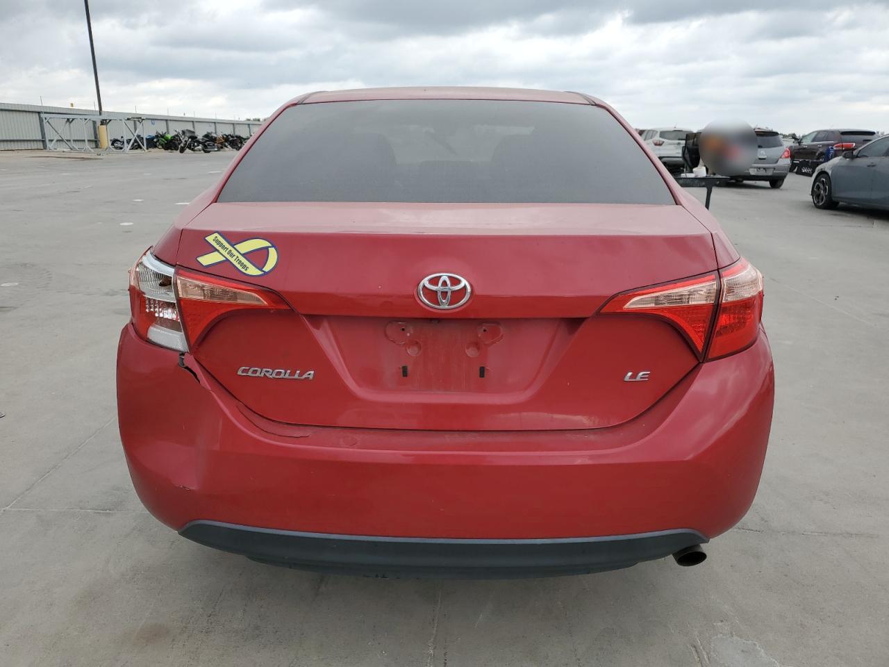 2017 Toyota Corolla VIN 2T1BURHE2HC853213 Copart auction photo, front end / rear end damage thumbnail 6