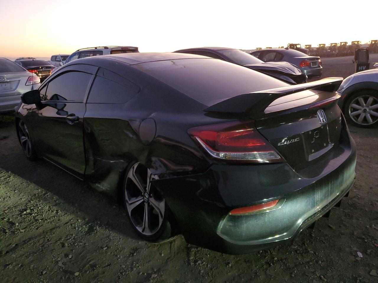 2015 Honda Civic VIN 2HGFG4A52FH700406 Copart auction photo, rear end damage thumbnail 2