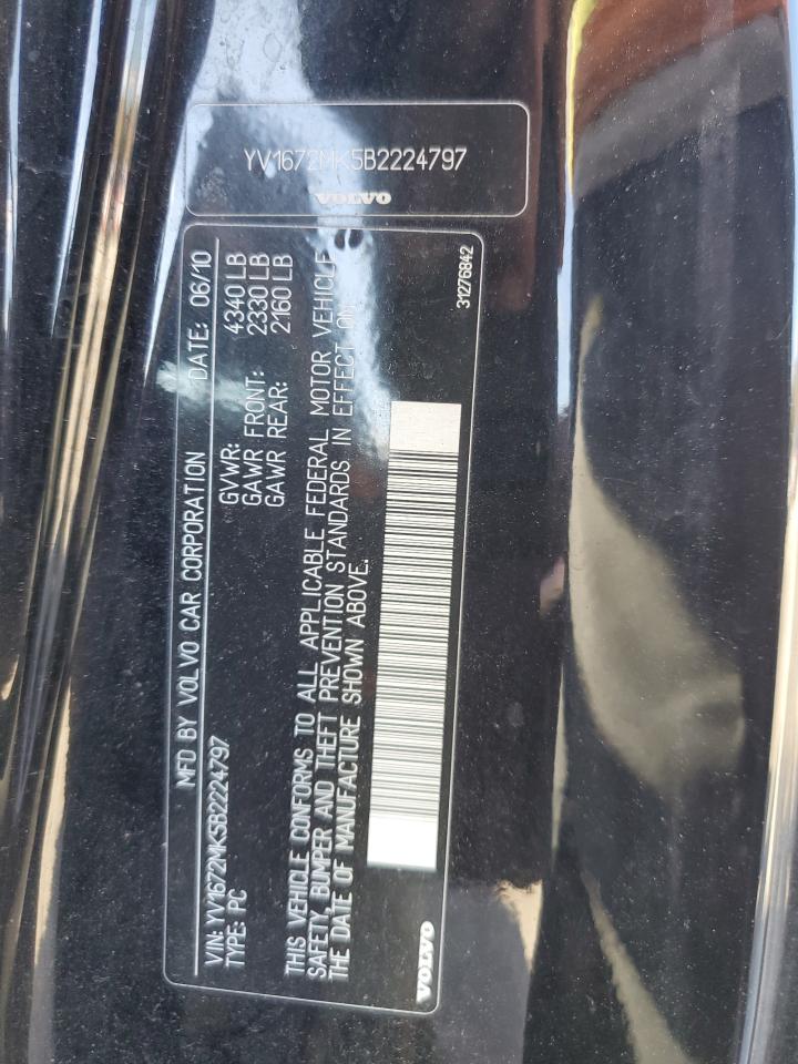 2011 Volvo C30 VIN YV1672MK5B2224797 Copart auction photo, front end damage thumbnail 13