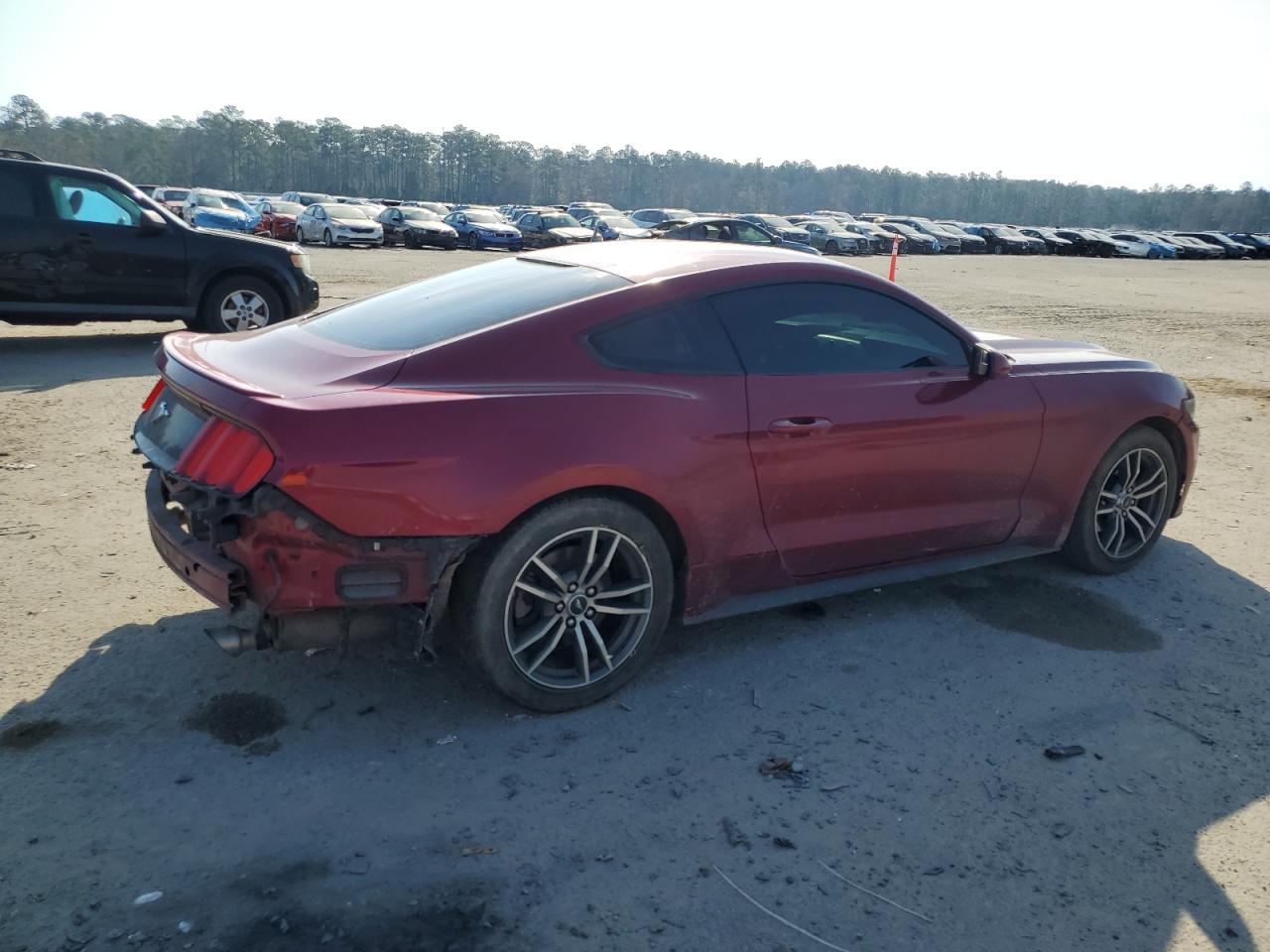 2016 Ford Mustang VIN 1FA6P8TH9G5317817 Copart auction photo, side / rear end damage thumbnail 3