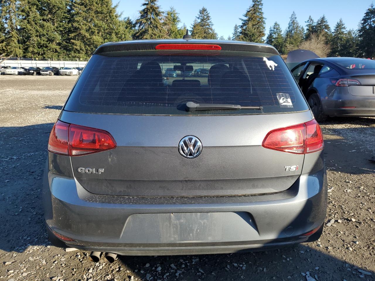 2017 Volkswagen Golf VIN 3VW217AU1HM070435 Copart auction photo, front end / side damage thumbnail 6