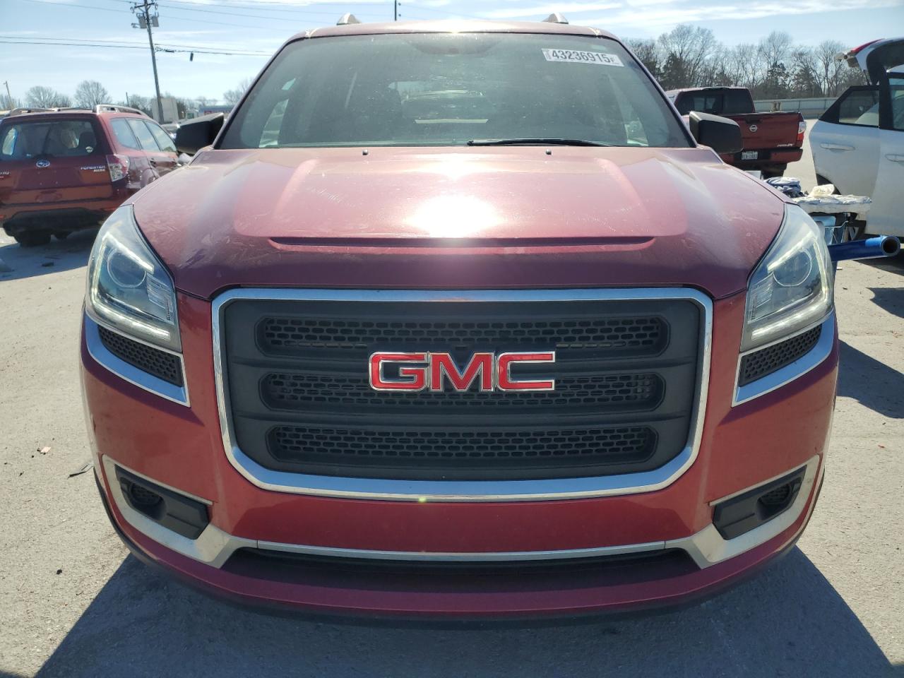 2014 GMC Acadia VIN 1GKKRPKD6EJ164026 Copart auction photo, front end / side damage thumbnail 5