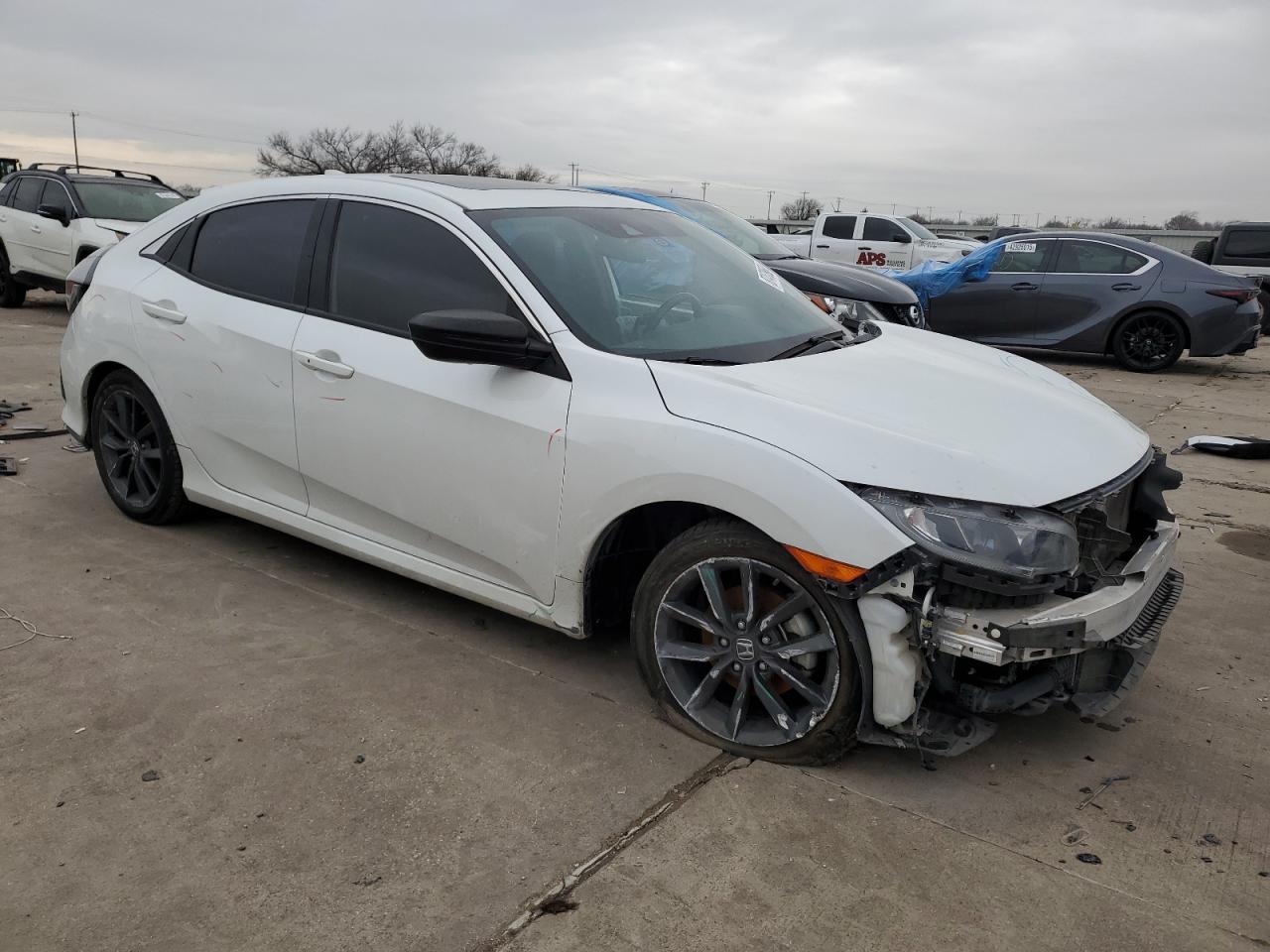2021 Honda Civic VIN SHHFK7H63MU210622 Copart auction photo, front end / side damage thumbnail 4