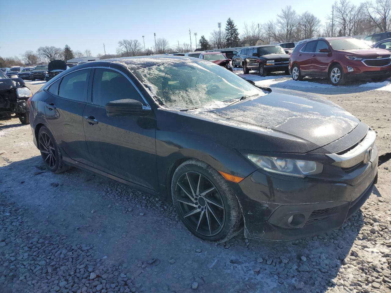 2016 Honda Civic VIN 19XFC1F35GE000117 Copart auction photo, front end damage thumbnail 4