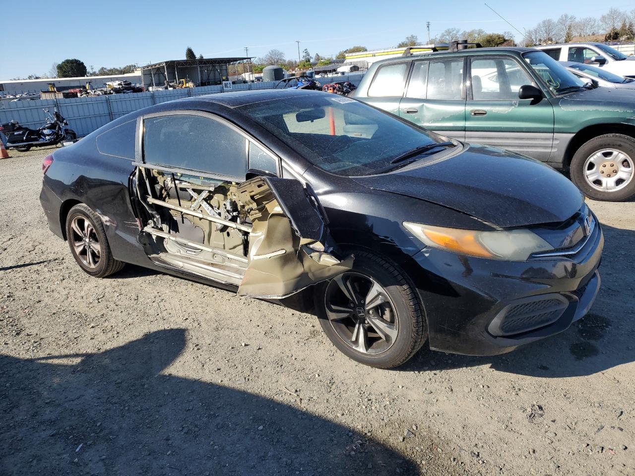 2015 Honda Civic VIN 2HGFG3A83FH501031 Copart auction photo, side damage thumbnail 4