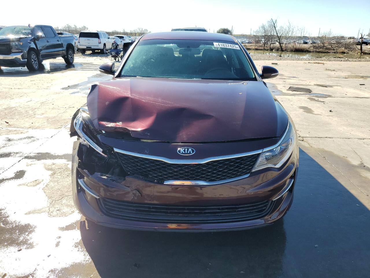 2016 KIA Optima VIN 5XXGT4L35GG082108 Copart auction photo, front end damage thumbnail 5