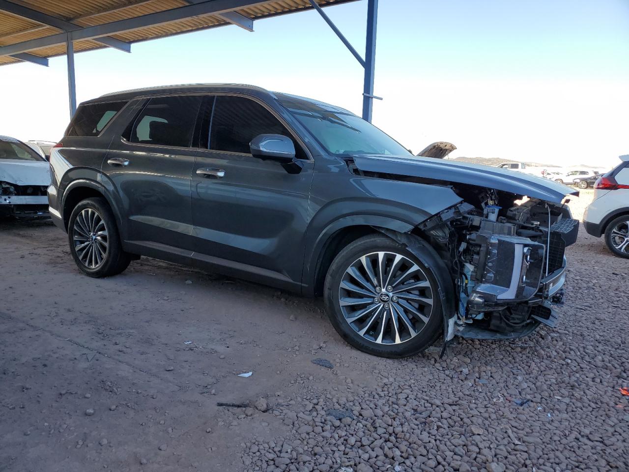 2023 Hyundai Palisade VIN KM8R7DGE3PU502057 Copart auction photo, front end / rear end damage thumbnail 4