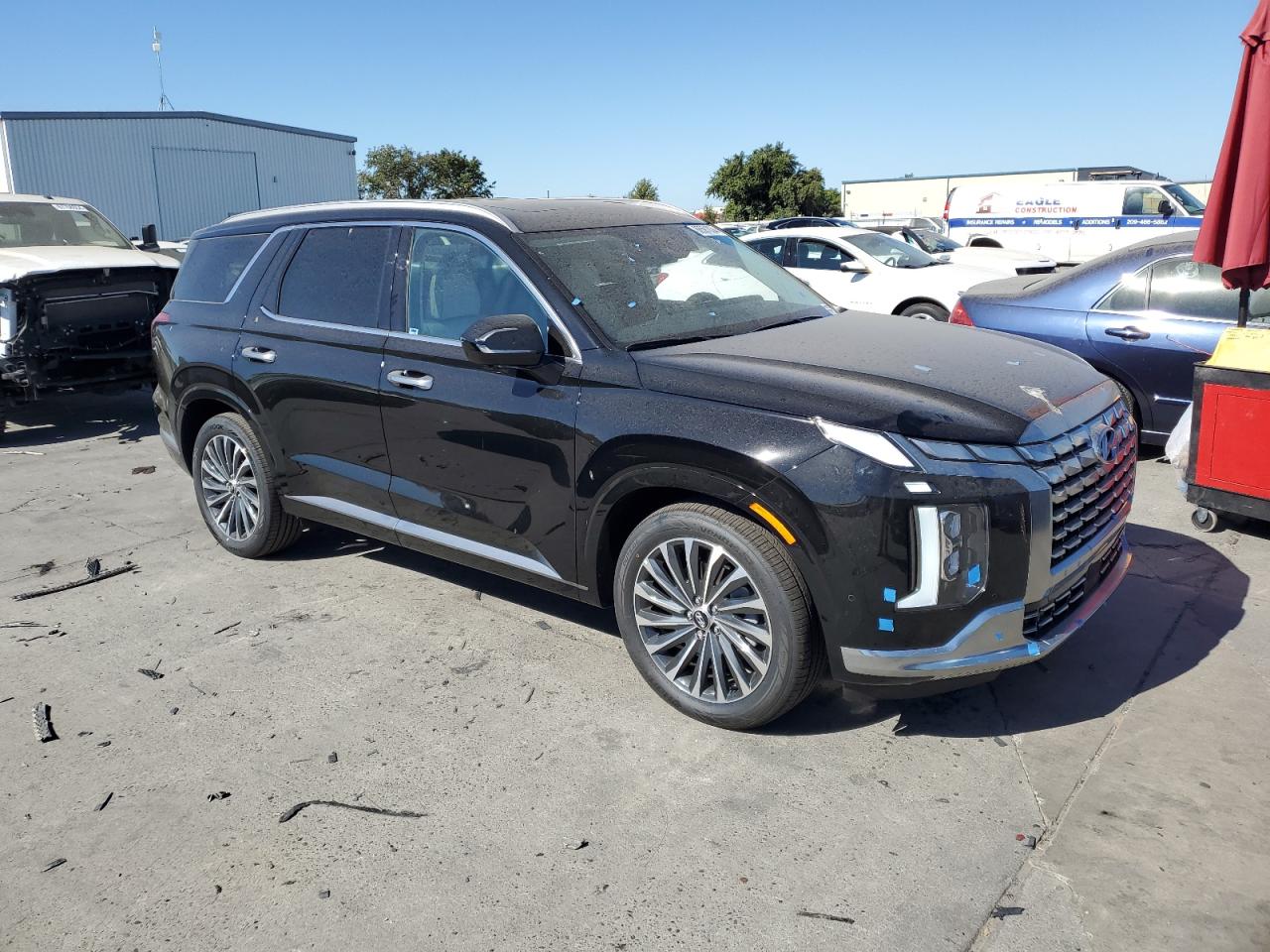 2024 Hyundai Palisade VIN KM8R7DGE0RU777775 Copart auction photo, all over damage thumbnail 4