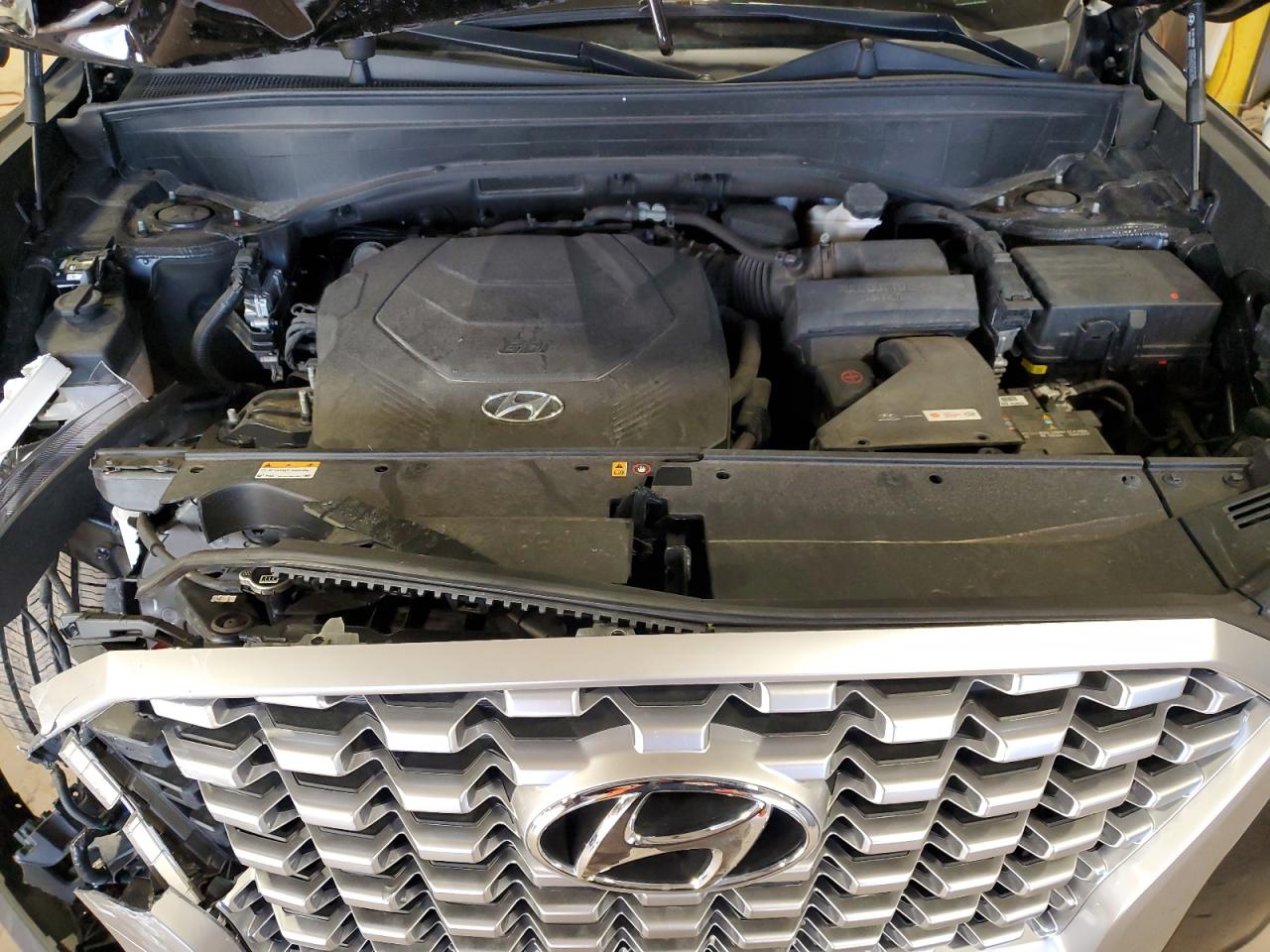 2021 Hyundai Palisade VIN KM8R4DHE1MU250196 Copart auction photo, front end damage thumbnail 12