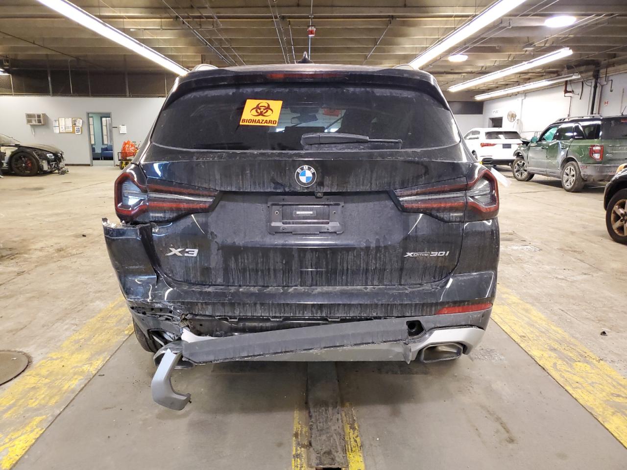 2023 BMW X3 VIN 5UX53DP04P9S72405 Copart auction photo, front end / rear end damage thumbnail 6