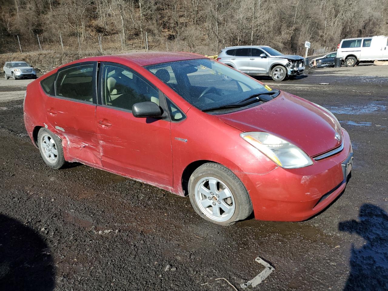 2007 Toyota Prius VIN JTDKB20U173288427 Copart auction photo, side / rear end damage thumbnail 4