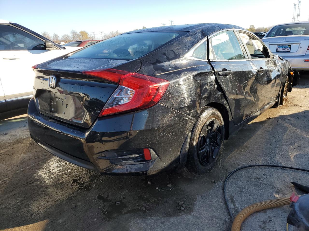 2018 Honda Civic VIN 2HGFC2F54JH599600 Copart auction photo, rollover damage thumbnail 3