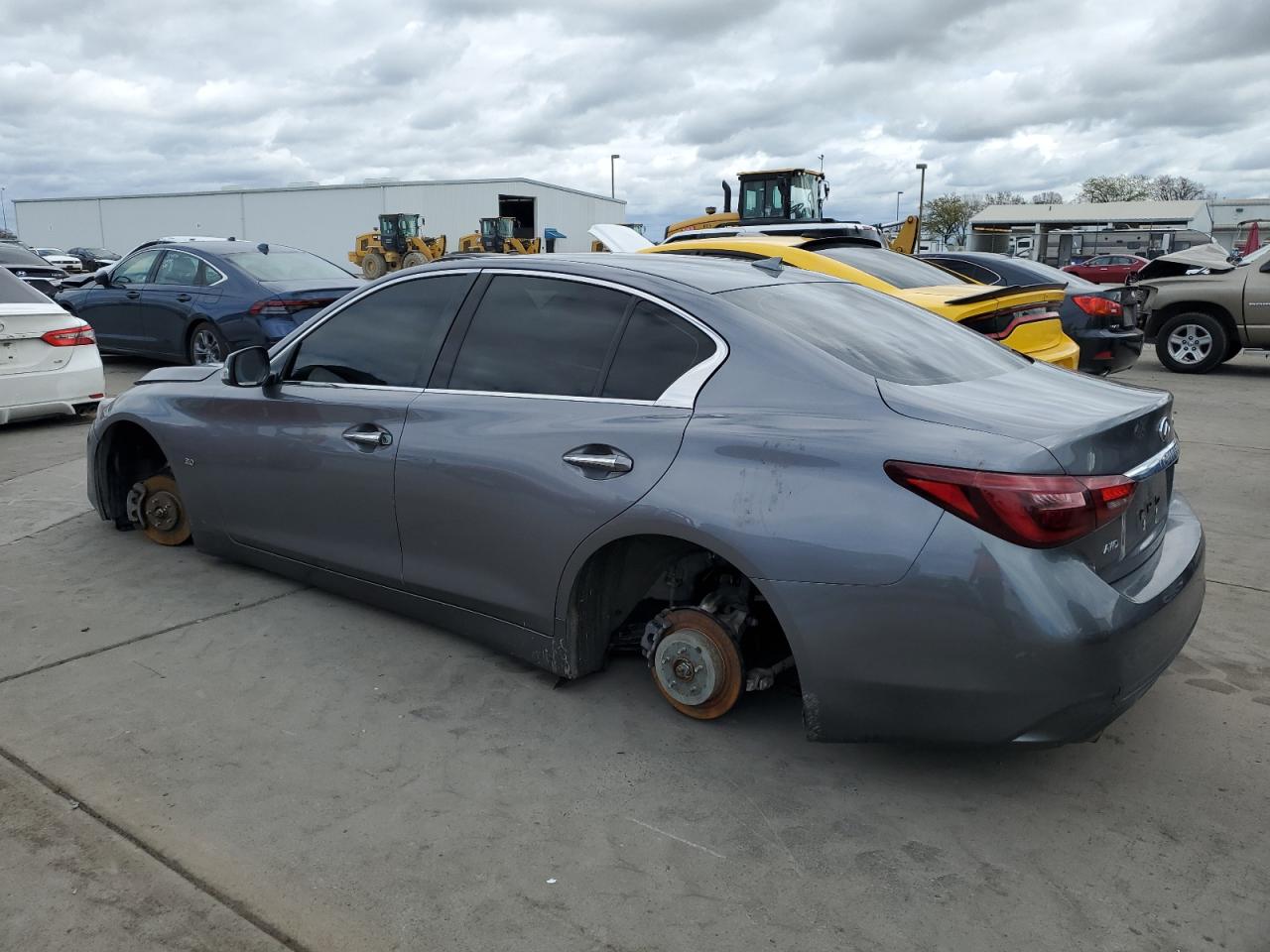 2018 Infiniti Q50 VIN JN1EV7AR3JM610873 Copart auction photo, vandalism / stripped damage thumbnail 2