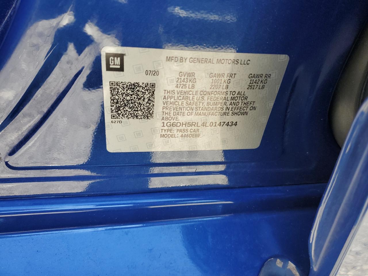 2020 Cadillac CT4 VIN 1G6DH5RL4L0147434 Copart auction photo, all over damage thumbnail 13
