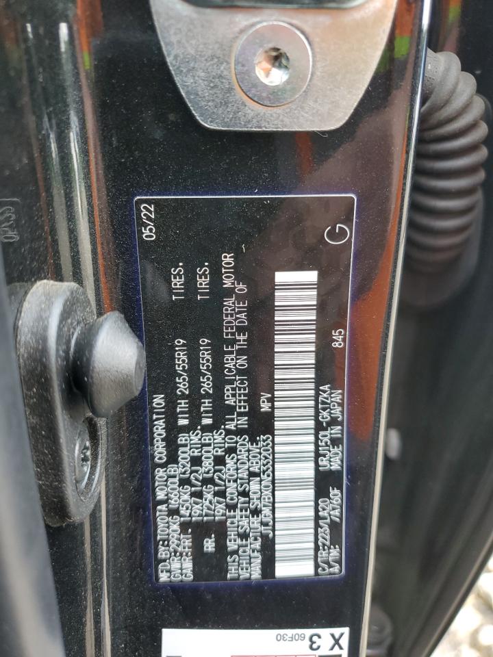 2022 Lexus GX VIN JTJGM7BX0N5332033 Copart auction photo, front end damage thumbnail 15