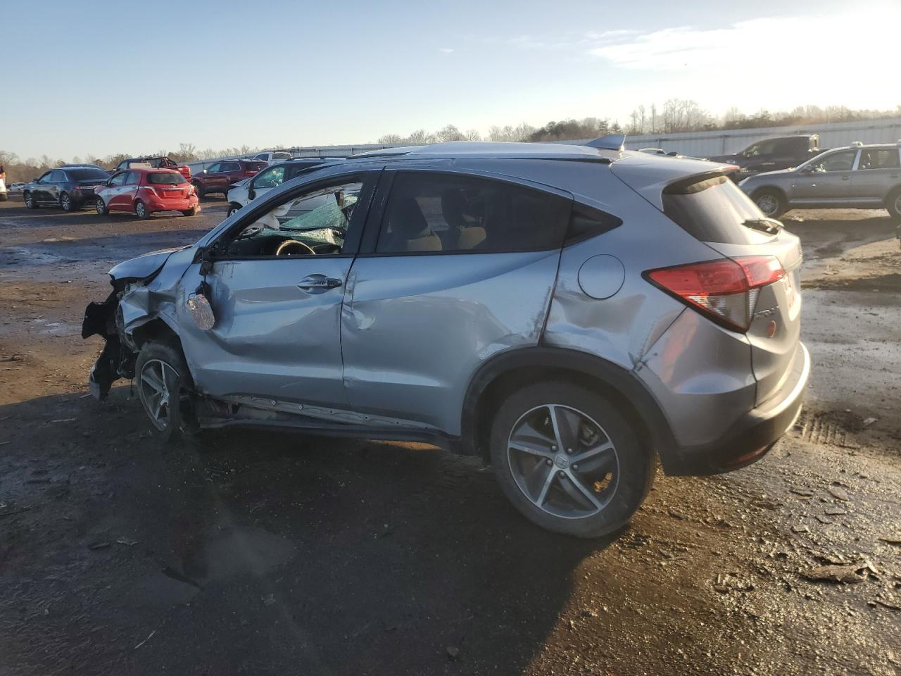 2022 Honda HR-V VIN 3CZRU6H51NM714975 Copart auction photo, all over damage thumbnail 2