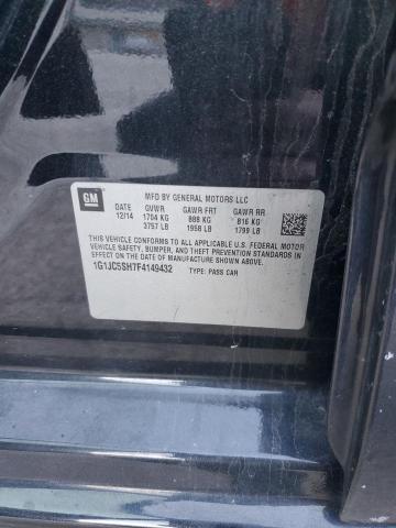 2015 Chevrolet Sonic VIN 1G1JC5SH7F4149432 Copart auction photo, undercarriage damage thumbnail 12