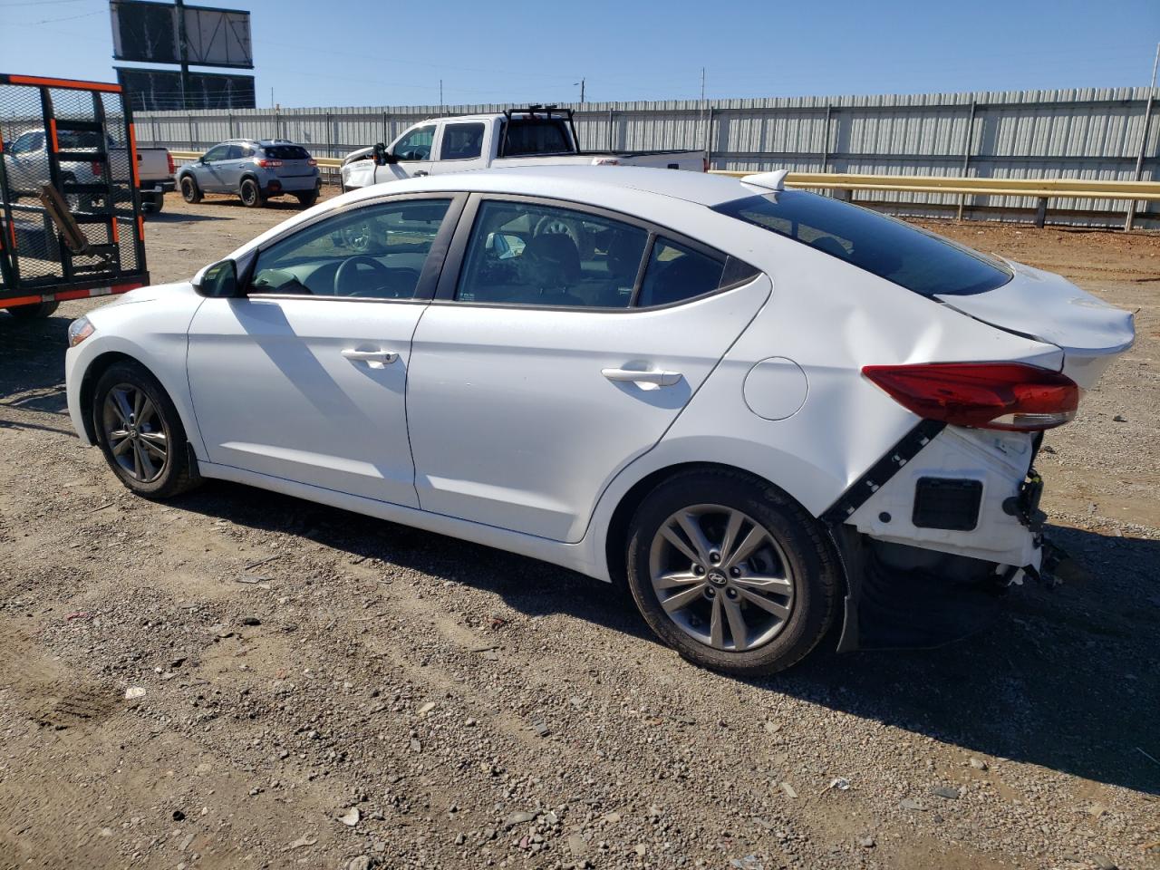 2018 Hyundai Elantra VIN 5NPD84LF2JH366418 Copart auction photo, rear end / side damage thumbnail 2